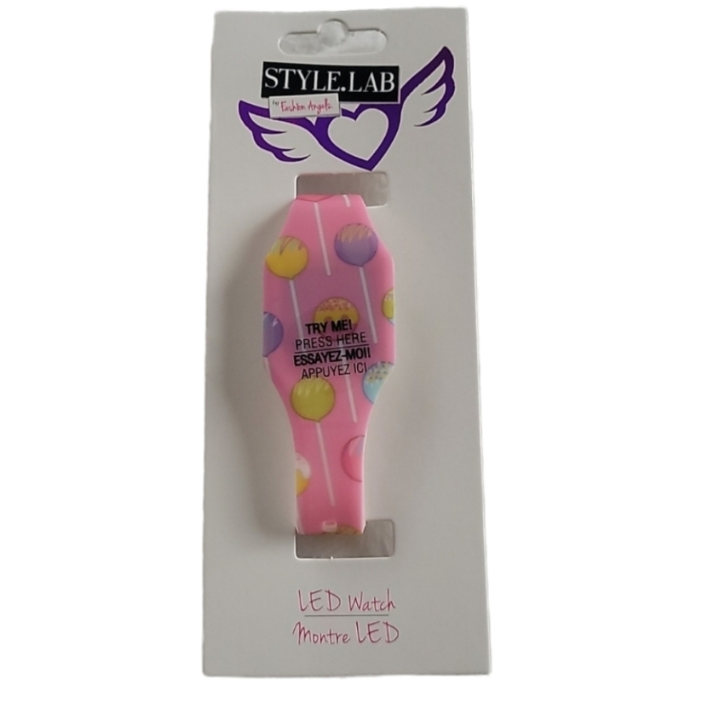 Style Lab By Fashion Angels Girls Pink Cake Pop LED Watch